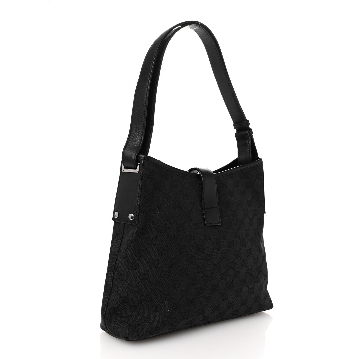 Monogram Piston Shoulder Bag Black