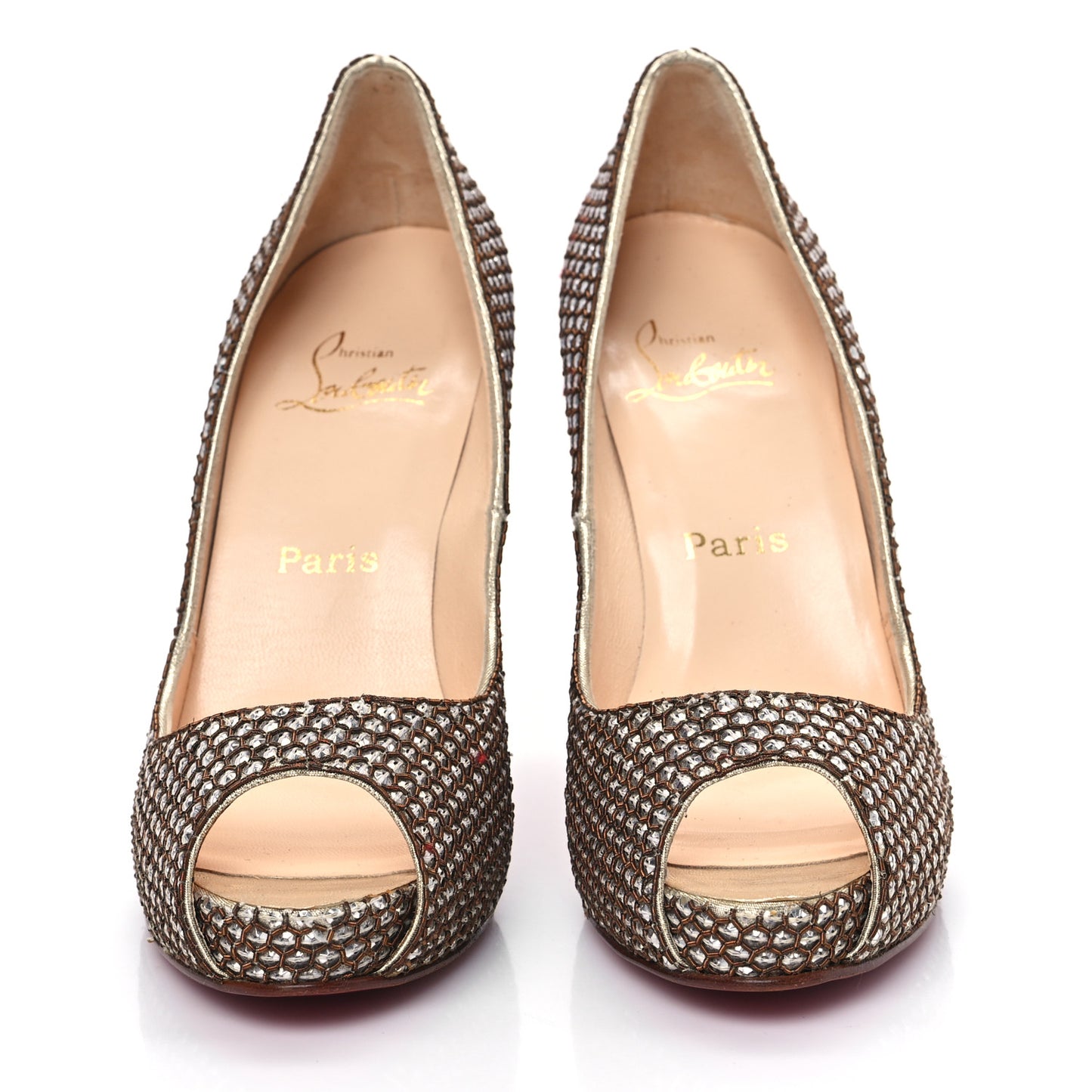 Sequin Embellished Peep Toe 110 Pumps 39 Silver