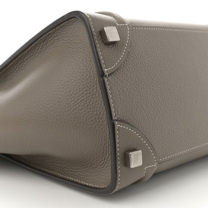 Celine Drummed Calfskin Micro Luggage Souris 8 of 13