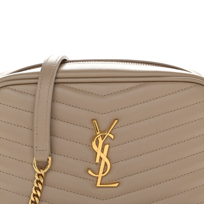 Saint Laurent Calfskin Matelasse Monogram Mini Lou Camera Bag Dark Beige 8 of 10