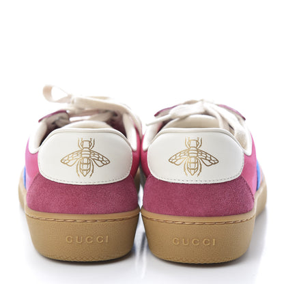 Gucci Nylon Suede Web Womens G74 Sneakers 36 Box Pink Old Rose Bright Splash 5 of 10