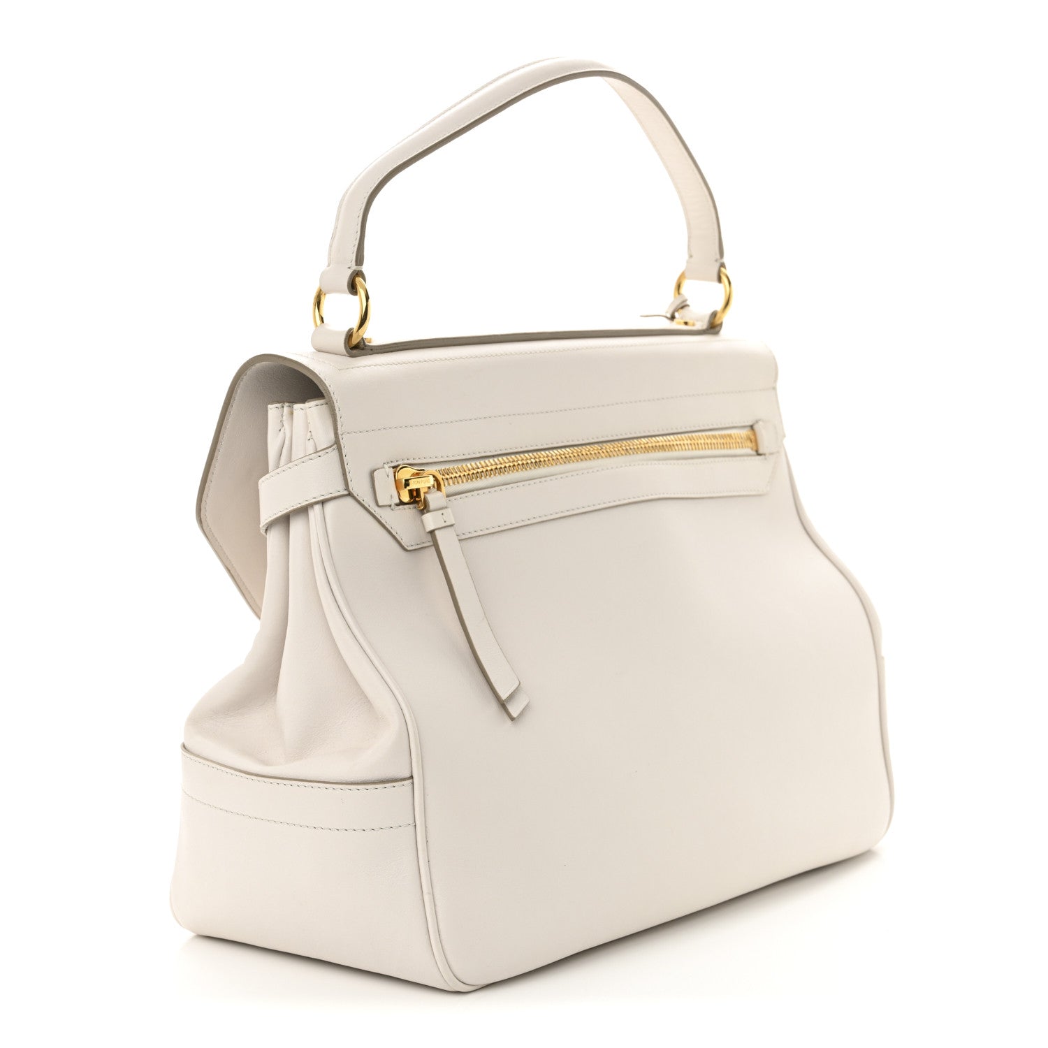 Tom Ford Calfskin Top Handle Bag Ivory 4 of 19