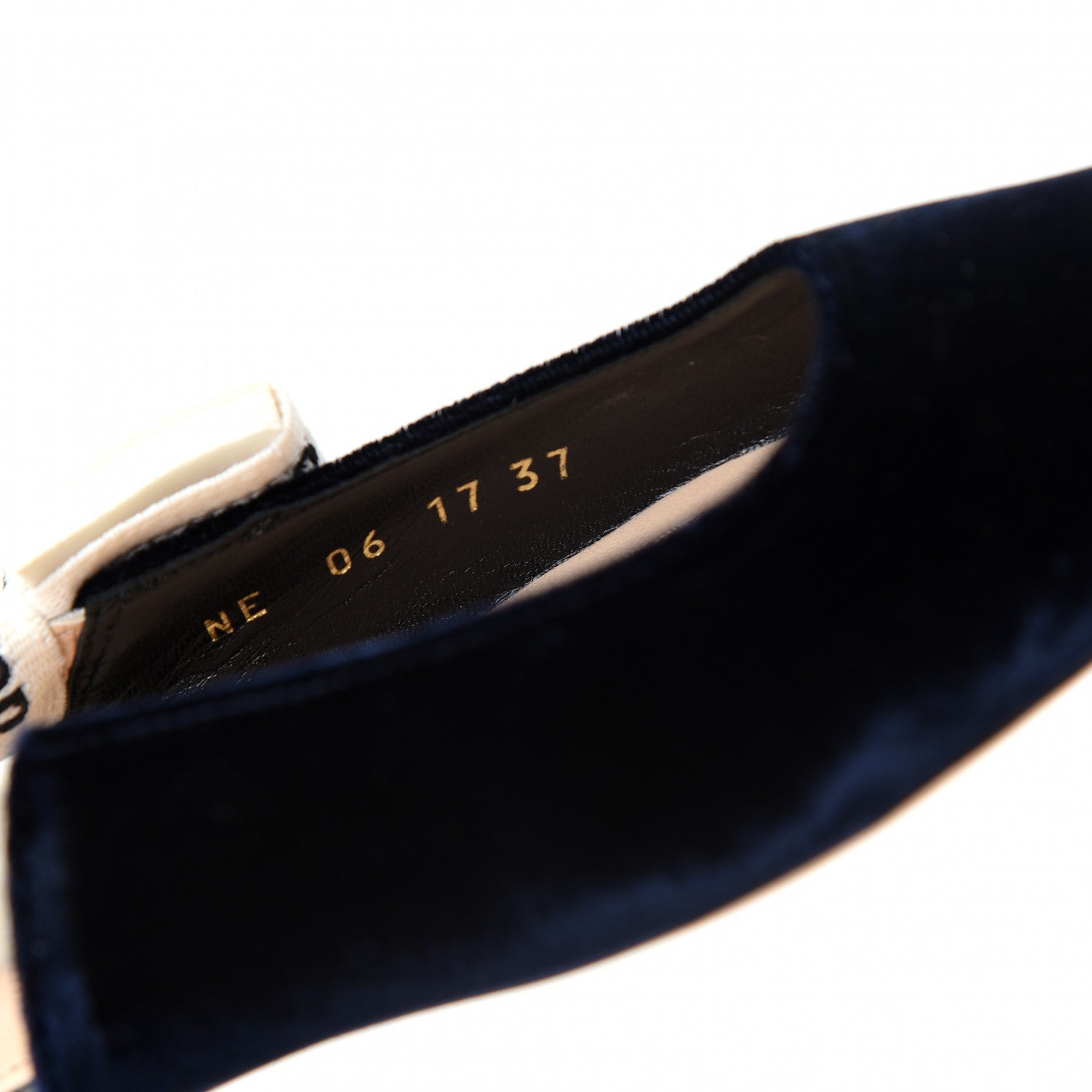 Christian Dior Velvet Ribbon J'Adoir Slingback Ballet Flats 37 Deep Blue 10 of 11