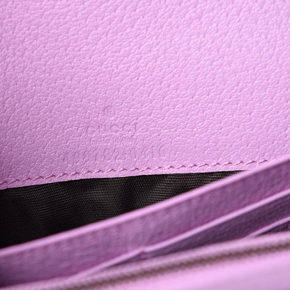 Gucci Calfskin Marquise Crystals Mini GG Chain Wallet Malva 6 of 11