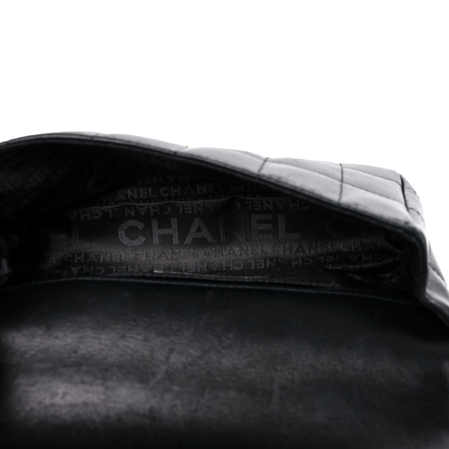 Lambskin Quilted Mini Chocolate Bar Camellia Flap Black