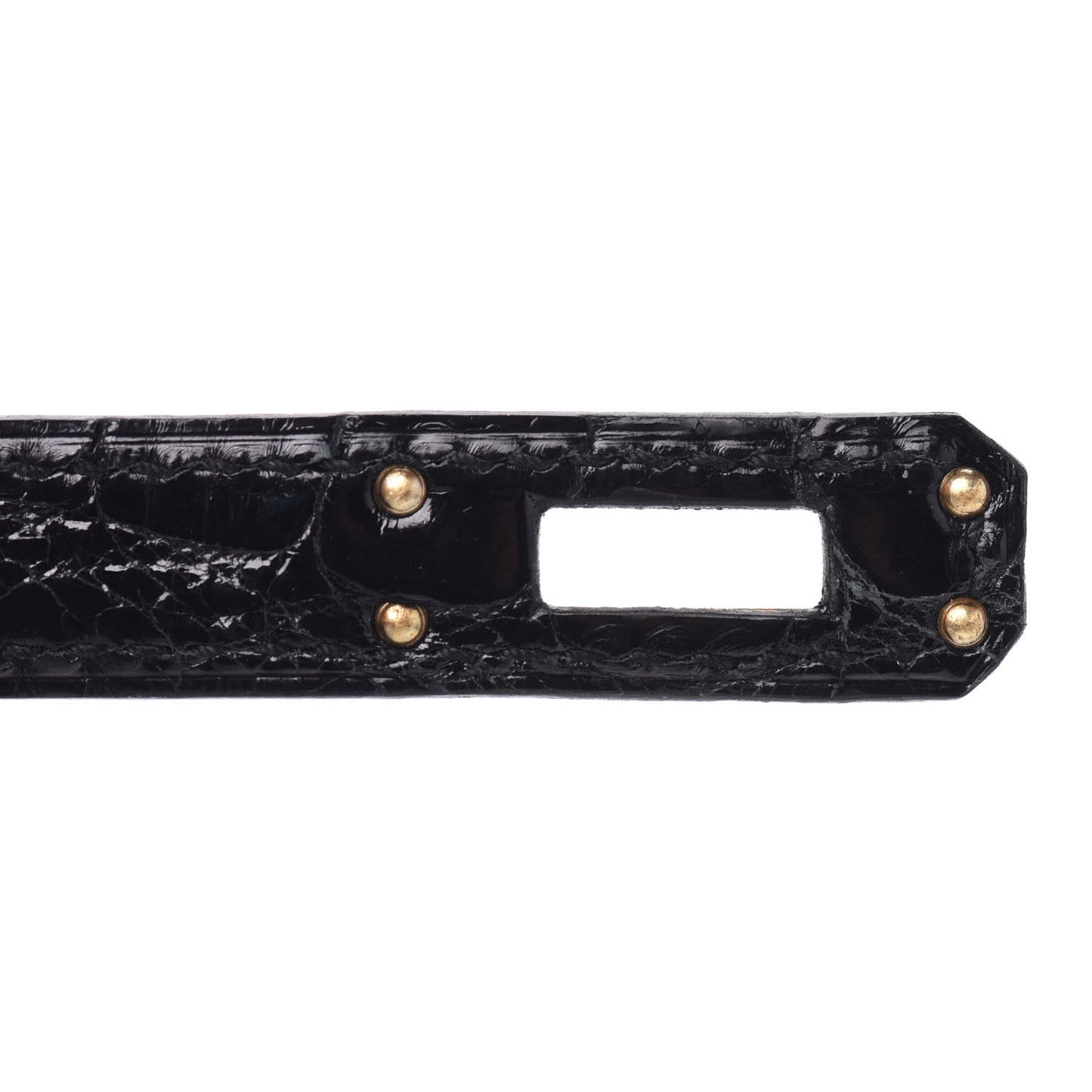Taurillon Novillo Shiny Niloticus Crocodile Birkin Touch 25 Black