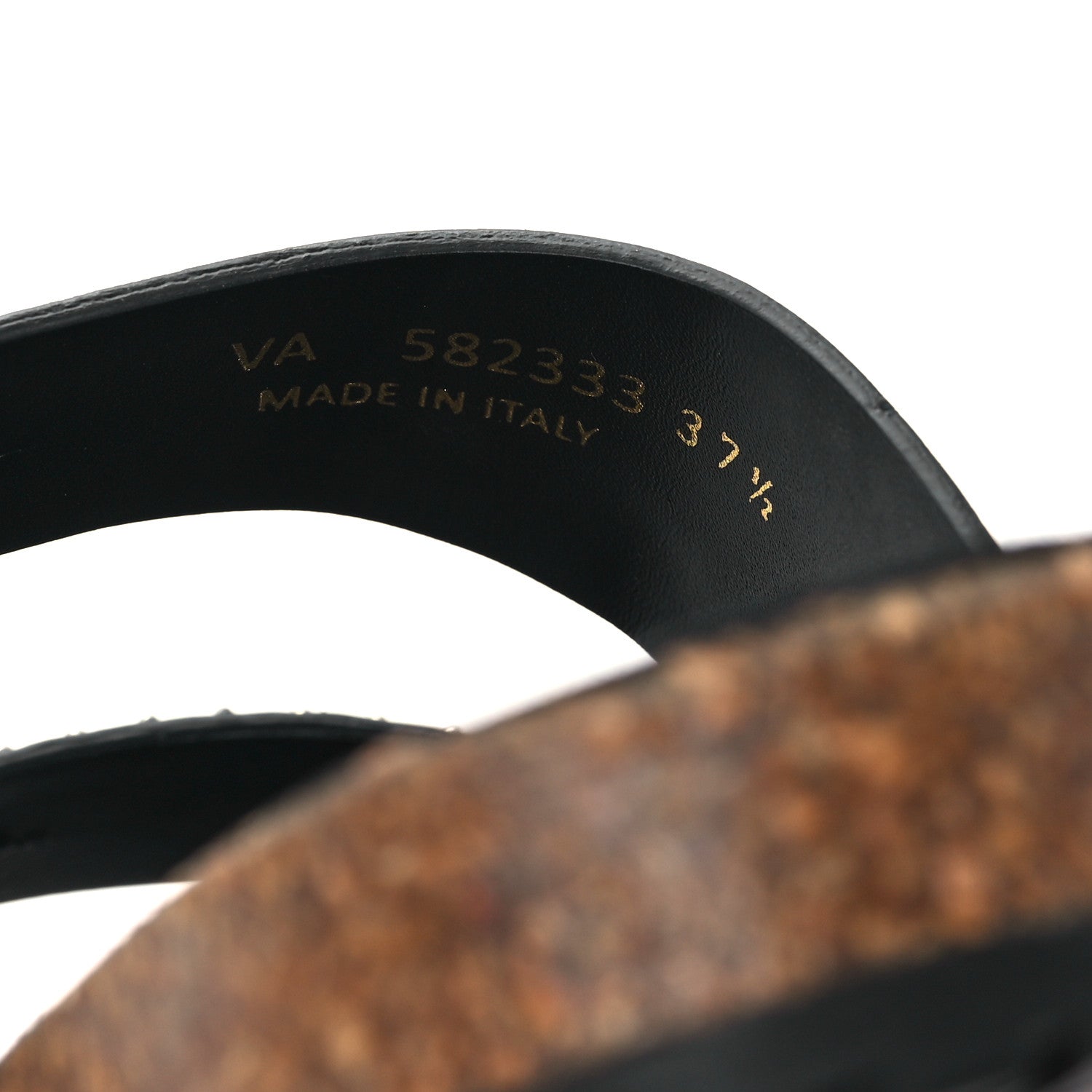 Saint Laurent Calfskin Studded Jimmy Cross Slides 37.5 Black 8 of 9