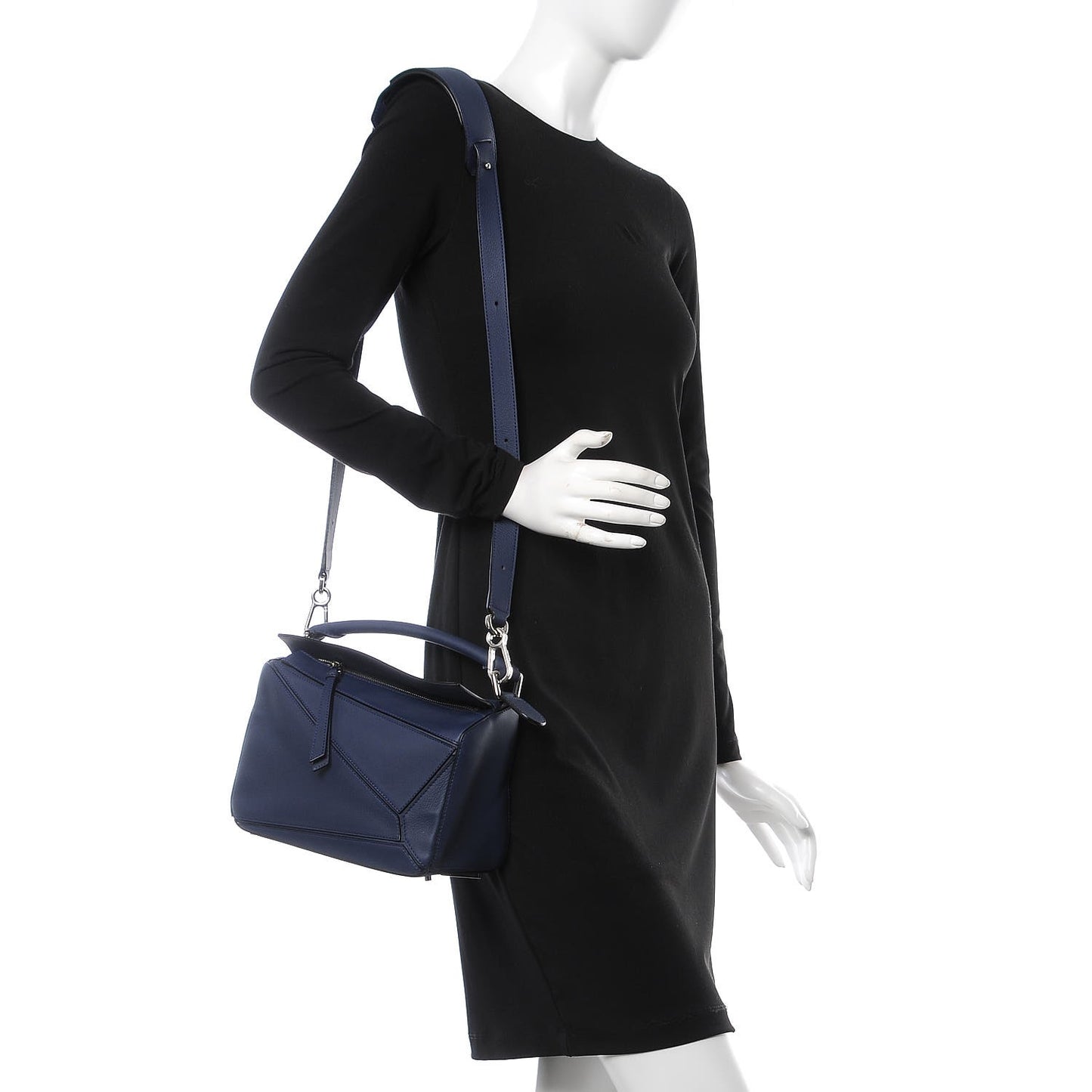 Calfskin Small Puzzle Bag Marine