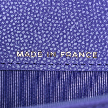 Chanel Caviar Quilted Flap Card Holder Wallet Purple 7 of 11
