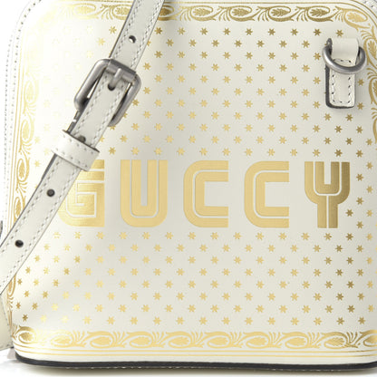Gucci X SEGA Calfskin GUCCY Stars Mini Dome Shoulder Bag Mystic White Gold 10 of 10