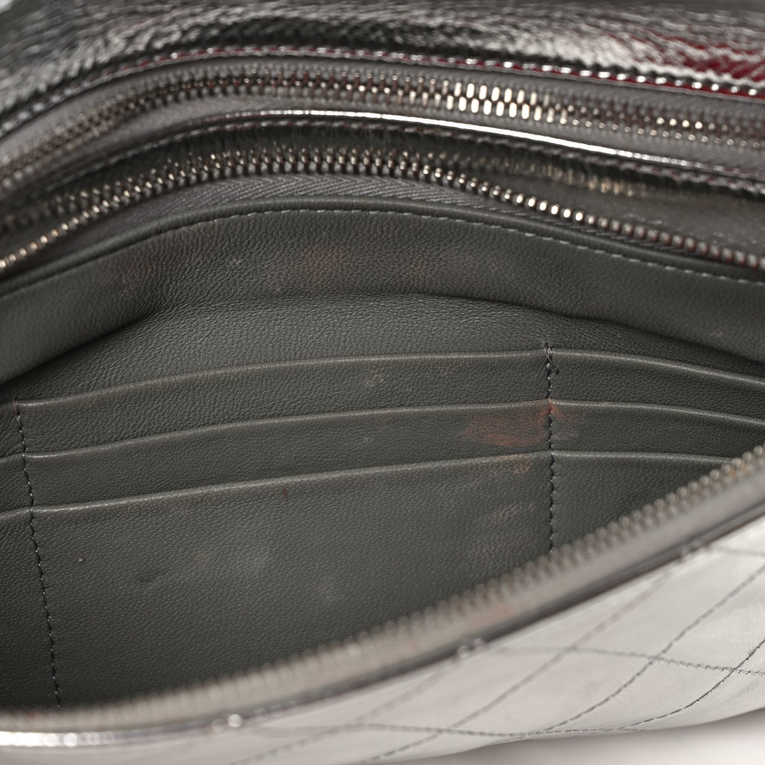 Chanel Metallic Crumpled Calfskin Small 31 Pouch Silver 8 of 9