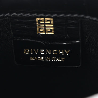 Givenchy Pony Calfskin Micro Leopard Print Shark Lock Bucket Bag Black Beige 6 of 10