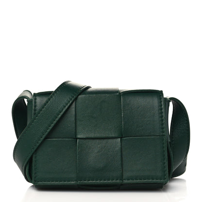 Bottega Veneta Lambskin Maxi Intrecciato Extra Mini Cassette Crossbody Bag Raintree 1 of 8