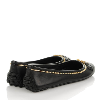 Louis Vuitton Calf Zip Oxford Ballerina Flats 37 Black 4 of 7