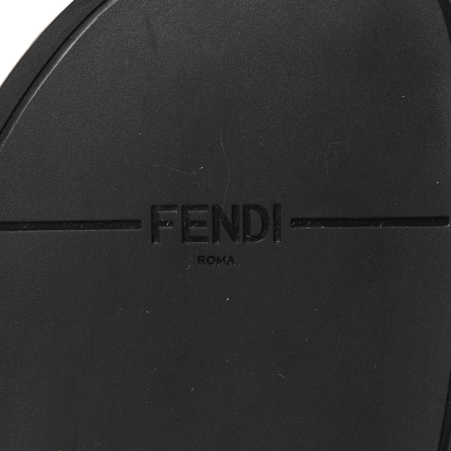 Fendi Fabric Jacquard Nappa FF Womens Fendi Feel Buckled Slide Sandals 40 Tobacco Black Miele Scuro 7 of 10