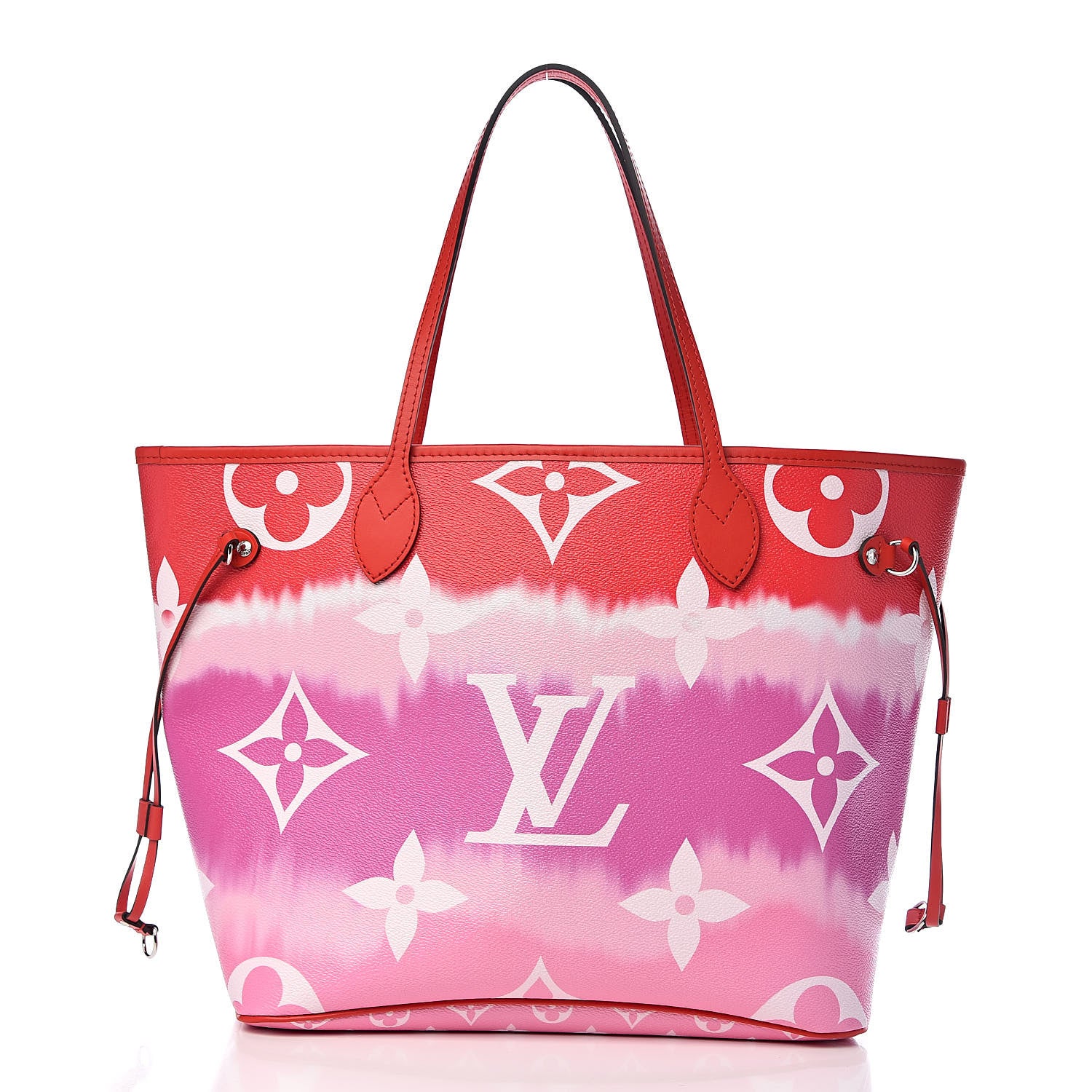 Louis Vuitton Monogram Escale Neverfull MM Rouge 3 of 11