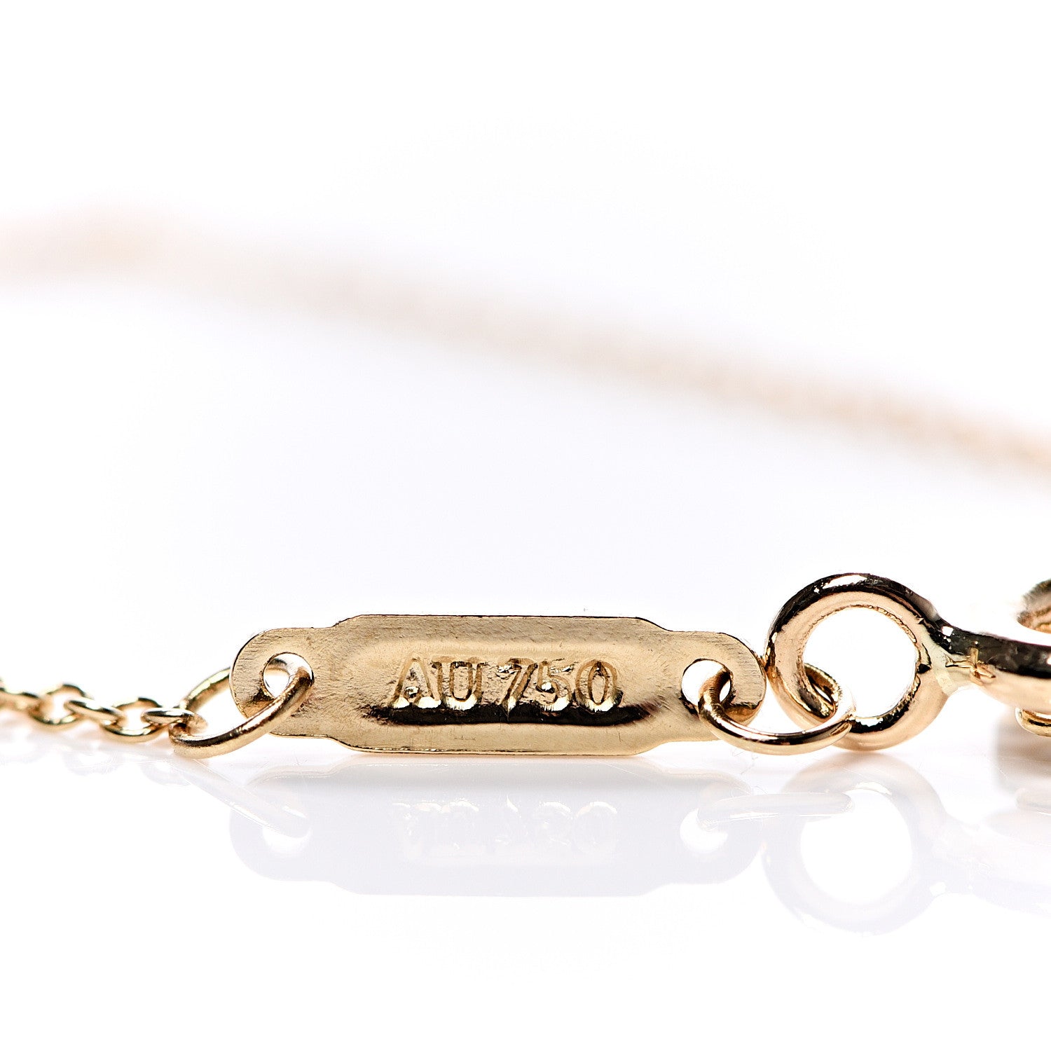 Tiffany 18K Yellow Gold Large T Smile Pendant Necklace 5 of 5