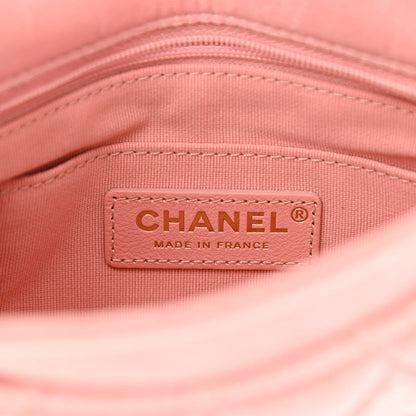 Chanel Velour Quilted Mini Double Frame Flap Rose 6 of 11