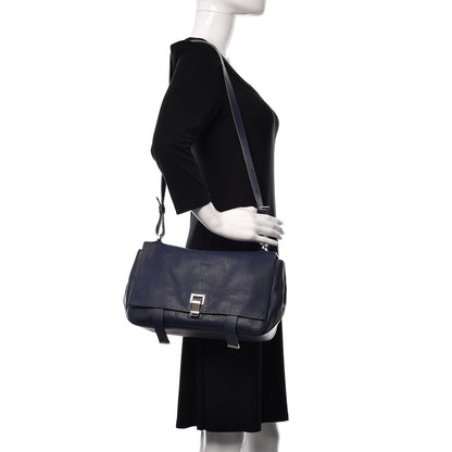 Proenza Schouler Pebbled Calfskin Double Sided PS Courier Bag Indigo 2 of 19