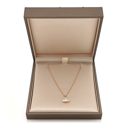 Bulgari 18K Rose Gold Diamond Mother of Pearl Small Divas' Dream Pendant Necklace 5 of 5