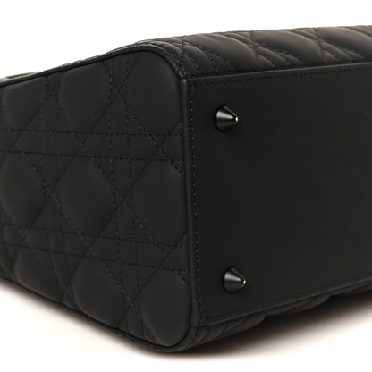 Christian Dior Ultra Matte Calfskin Cannage Medium Lady Dior Black 9 of 10