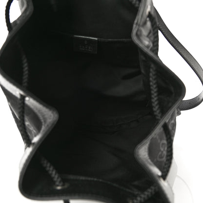 Gucci Econyl Nylon Monogram Off The Grid Drawstring Bucket Backpack Black 4 of 10