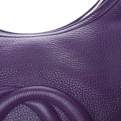Gucci Pebbled Calfskin Soho Hobo Shine Purple 9 of 9