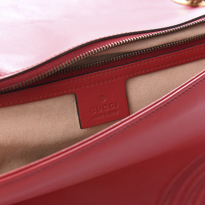 Gucci Calfskin Matelasse Large GG Marmont Shoulder Bag Hibiscus Red 8 of 10
