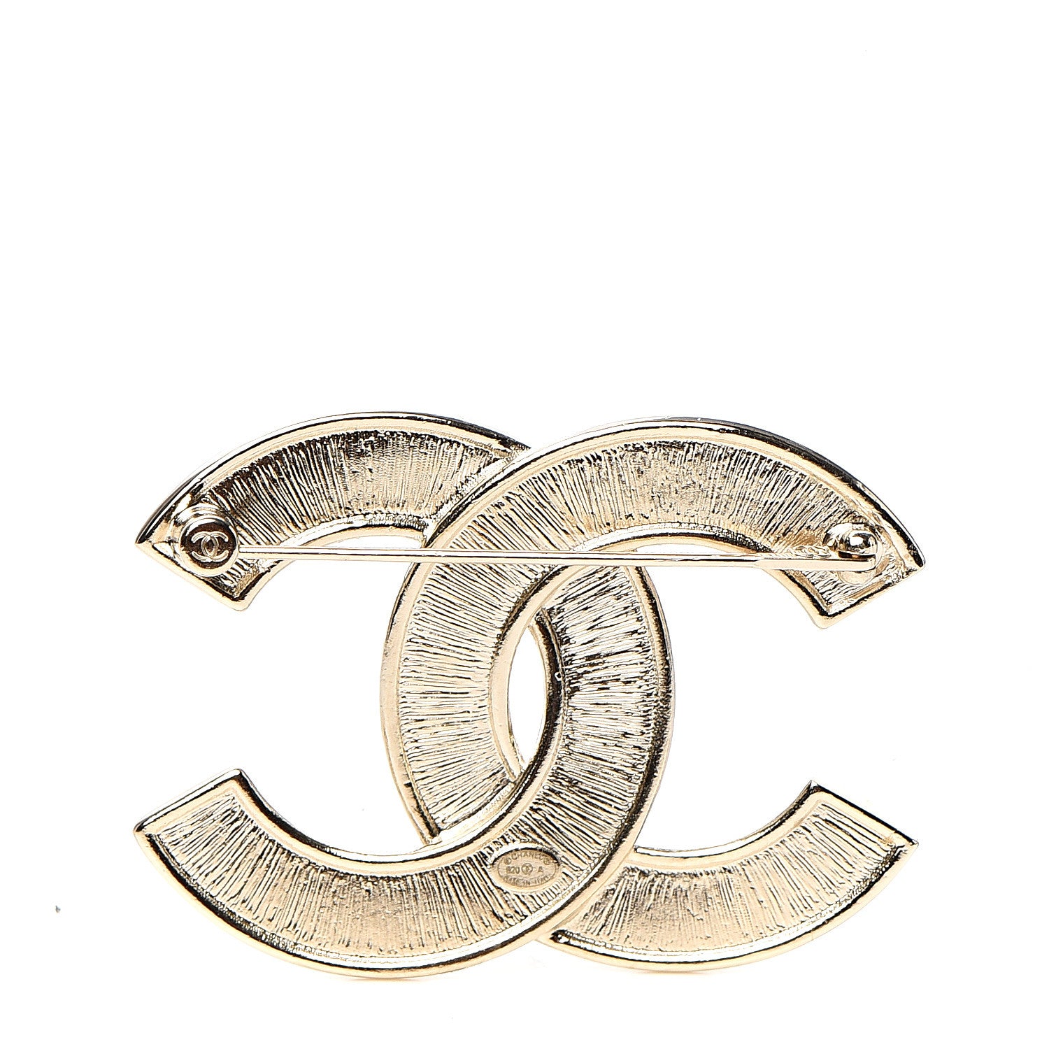 Chanel Crystal Pearl Chain Mania CC Brooch Gold 2 of 4