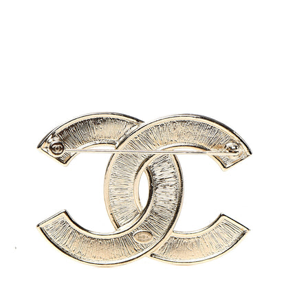 Chanel Crystal Pearl Chain Mania CC Brooch Gold 2 of 4