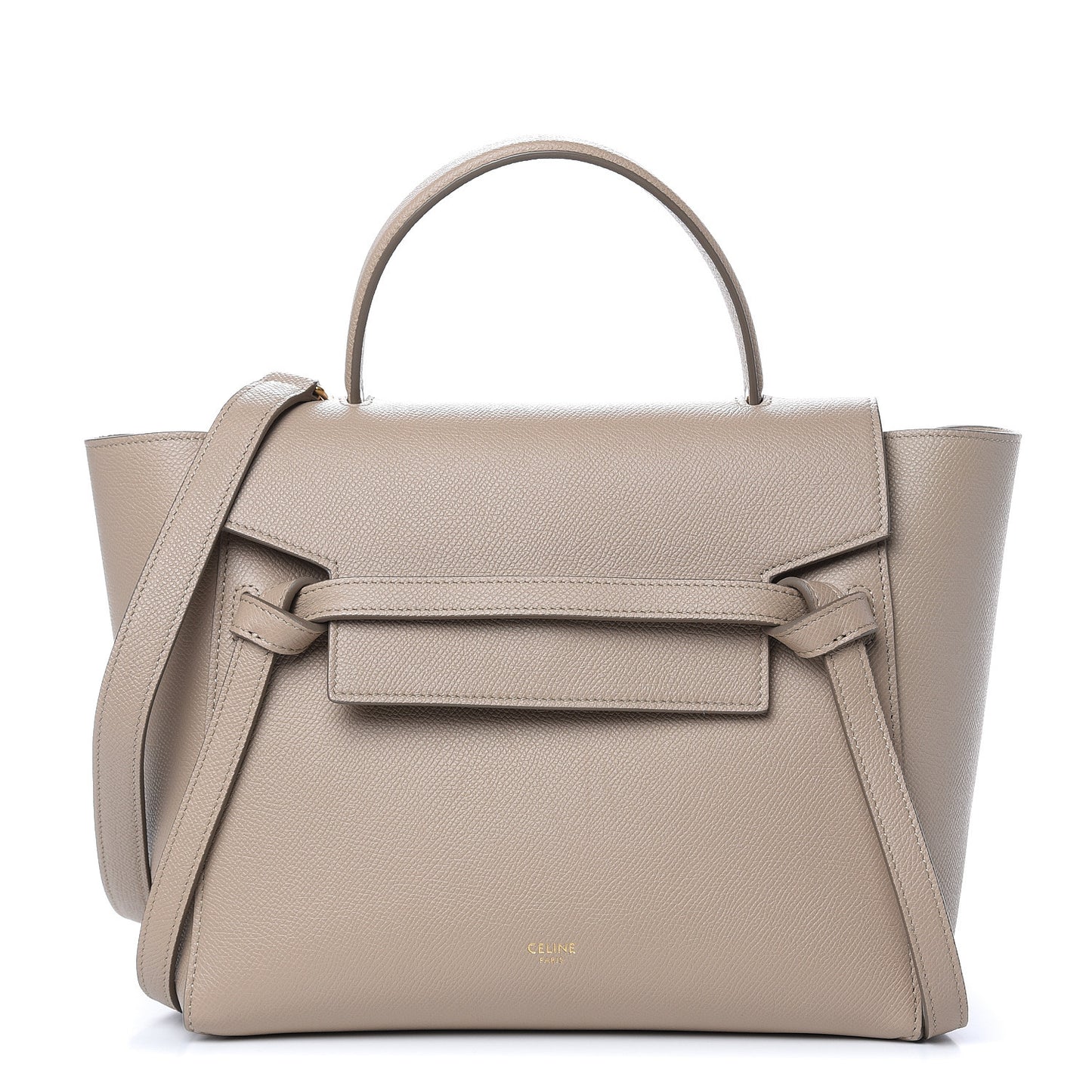 Grained Calfskin Micro Belt Bag Light Taupe
