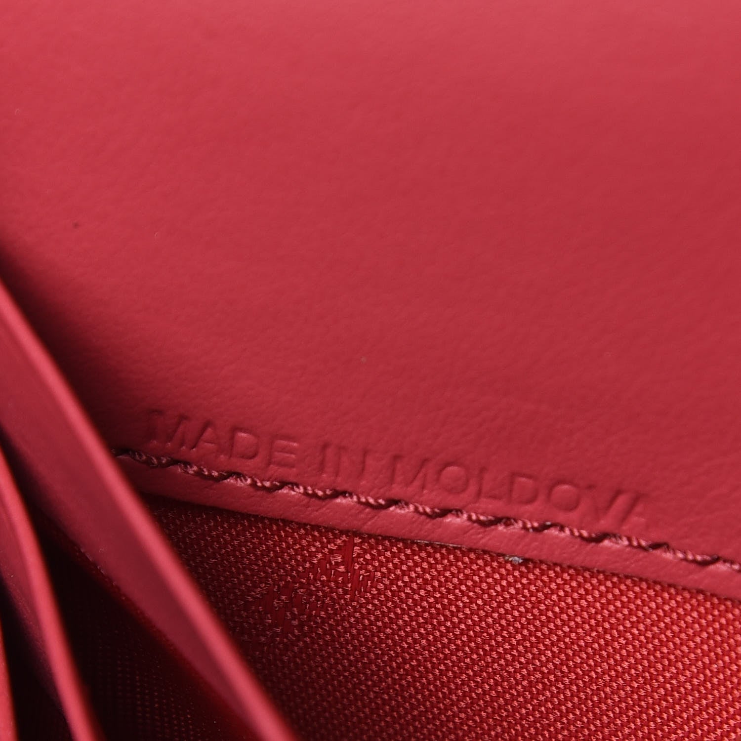 Burberry Haymarket Check Henley Wallet On Chain Coral Red 7 of 11