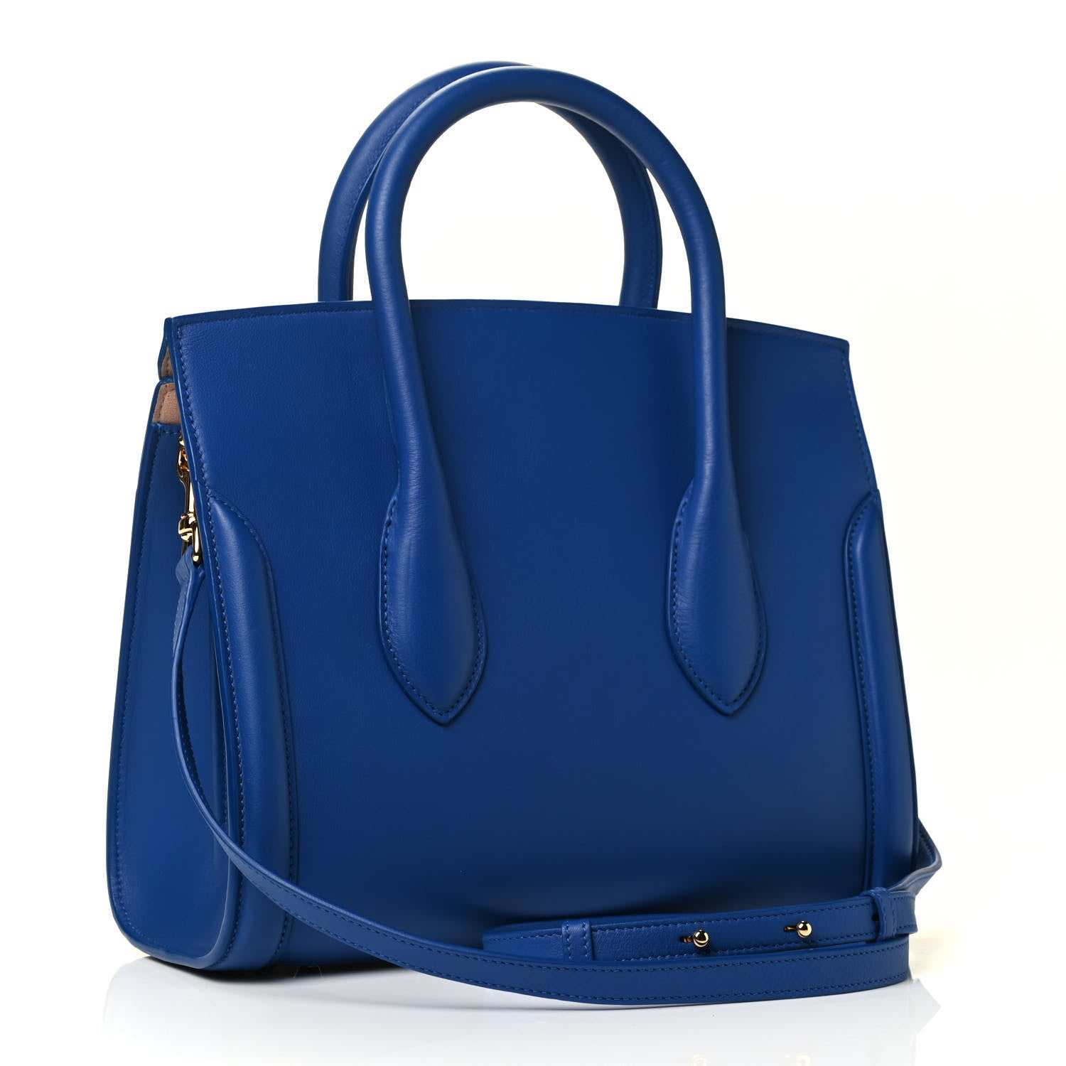 Alexander McQueen Sweet Calfskin Small Heroine 30 Blue 4 of 9