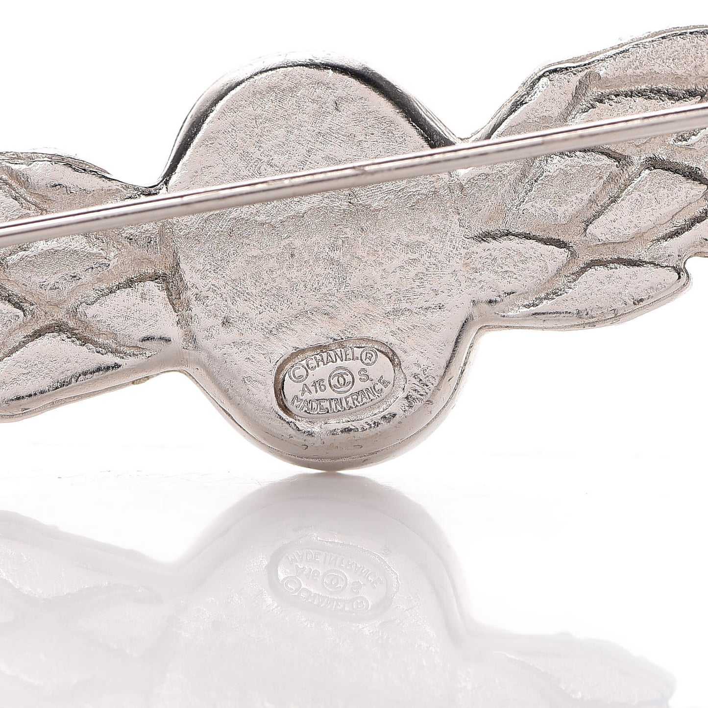 Crystal Wings Brooch Silver