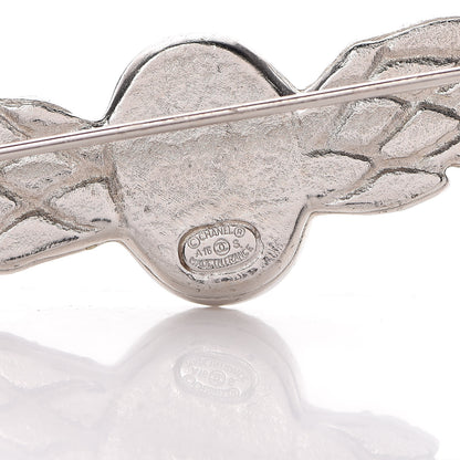 Chanel Crystal Wings Brooch Silver 4 of 6