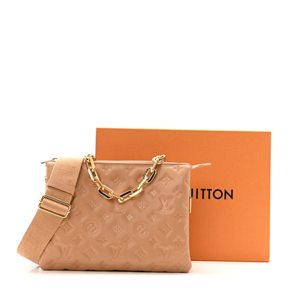 Louis Vuitton Lambskin Embossed Monogram Coussin PM Camel 14 of 14