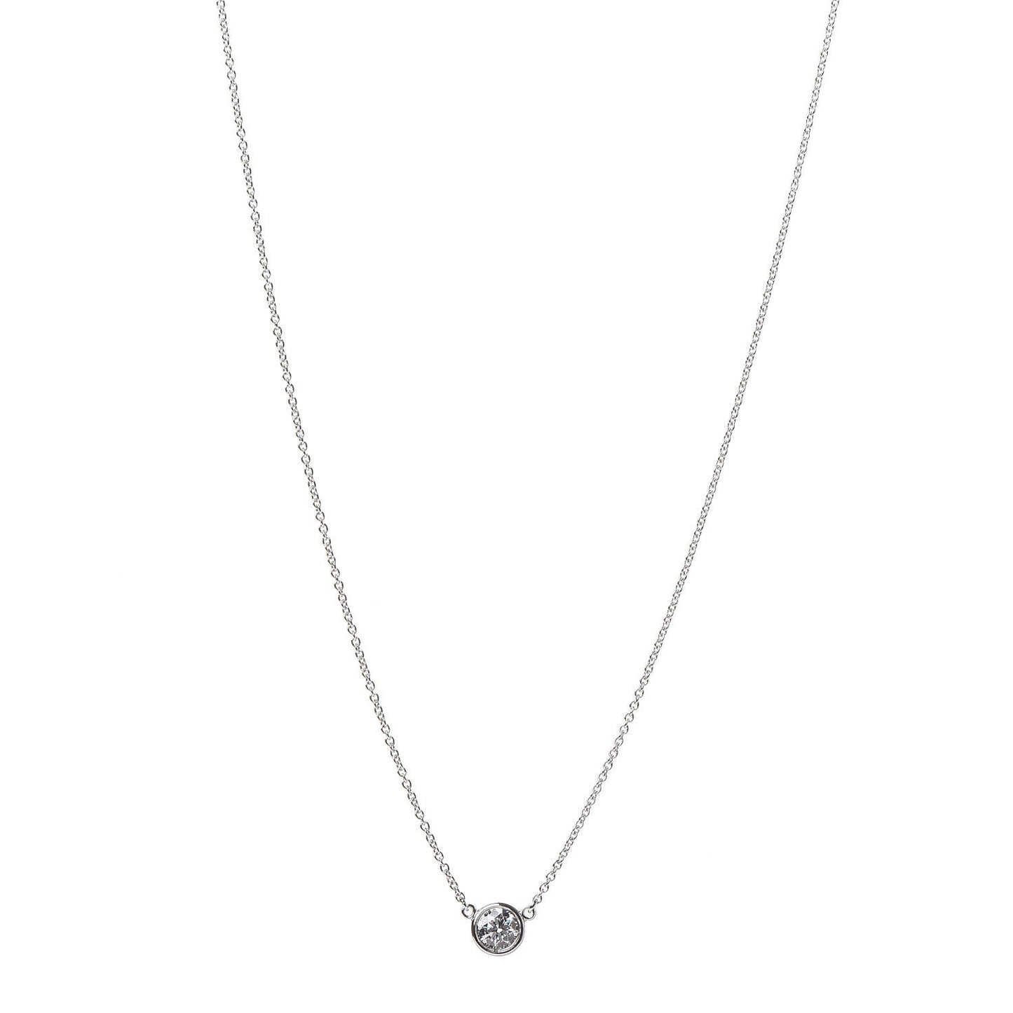 Platinum Diamond .30ct Elsa Peretti Diamonds by the Yard Pendant Necklace