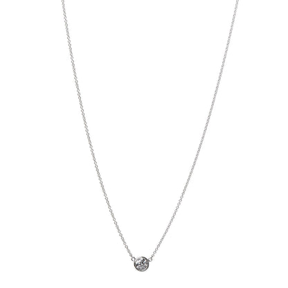 Tiffany Platinum Diamond .30ct Elsa Peretti Diamonds by the Yard Pendant Necklace 1 of 6