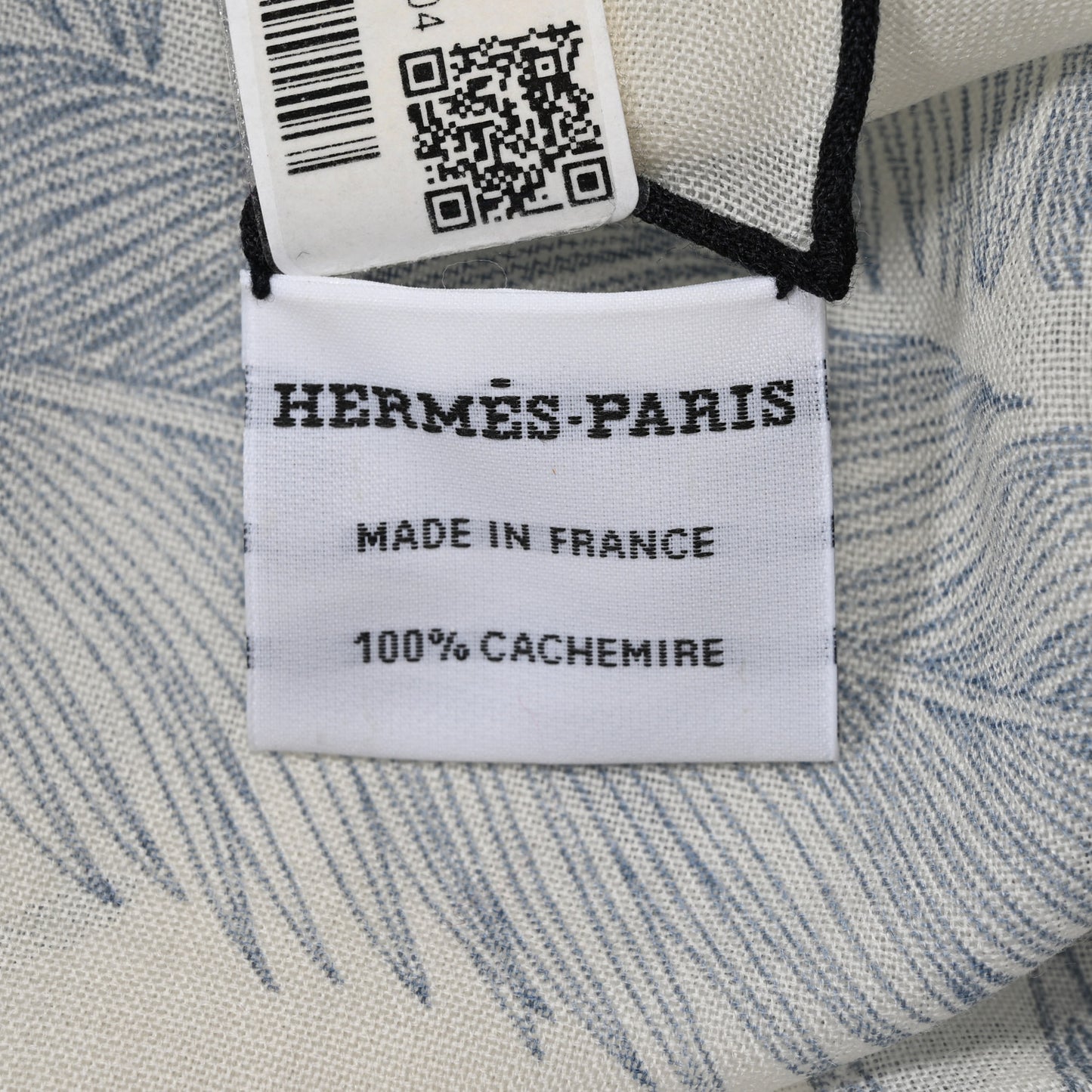 Cashmere Index Palmarum Light Scarf 90 Beige Chine Anthracite Bleu