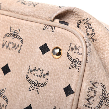 MCM Visetos Essential Drawstring Bucket Bag Beige 14 of 29