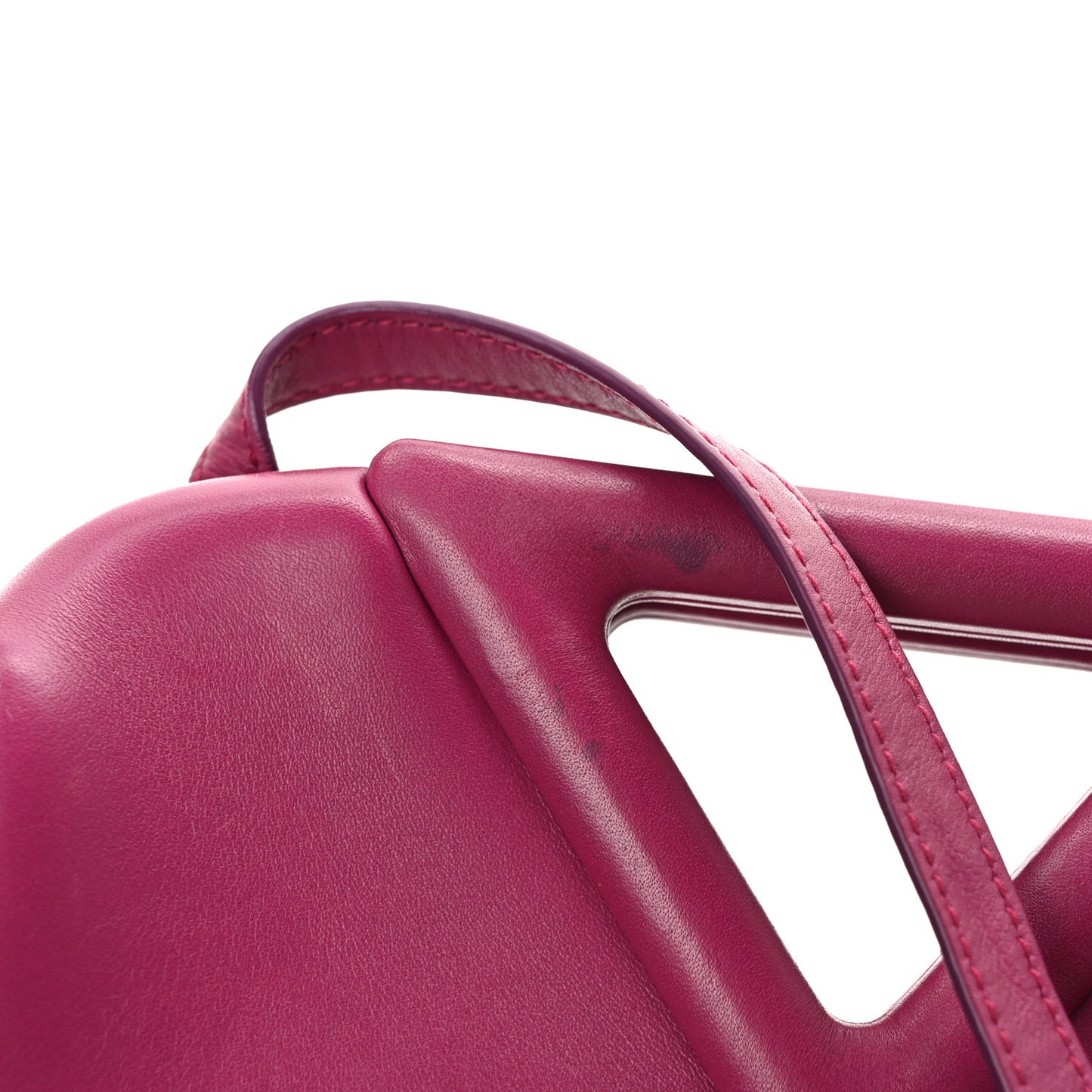 Calfskin Small The Point Triangle Bag Cinnabar