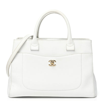 Chanel Grained Calfskin Small Neo Executive Shopper Tote White 1 of 21