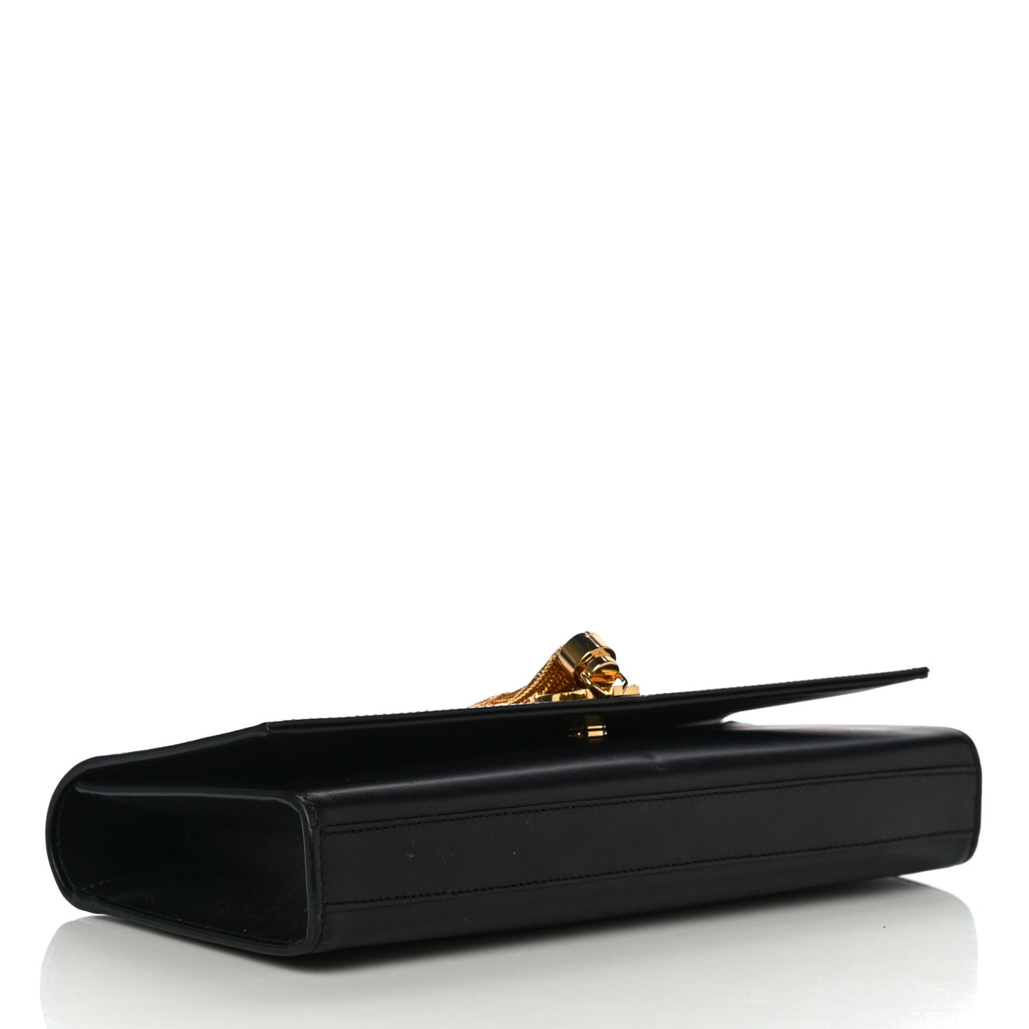 Calfskin Classic Monogram Tassel Clutch Black