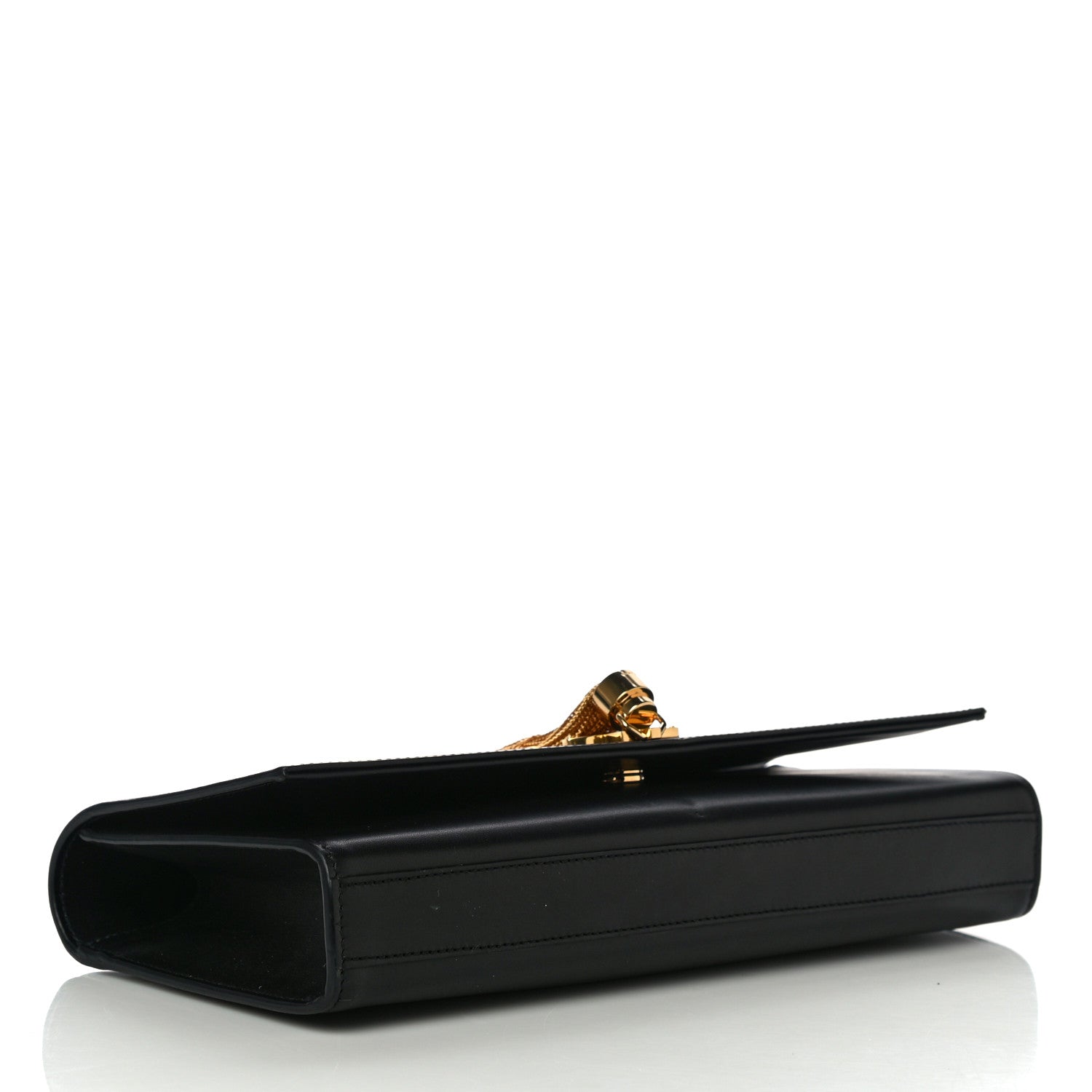 Saint Laurent Calfskin Classic Monogram Tassel Clutch Black 4 of 9
