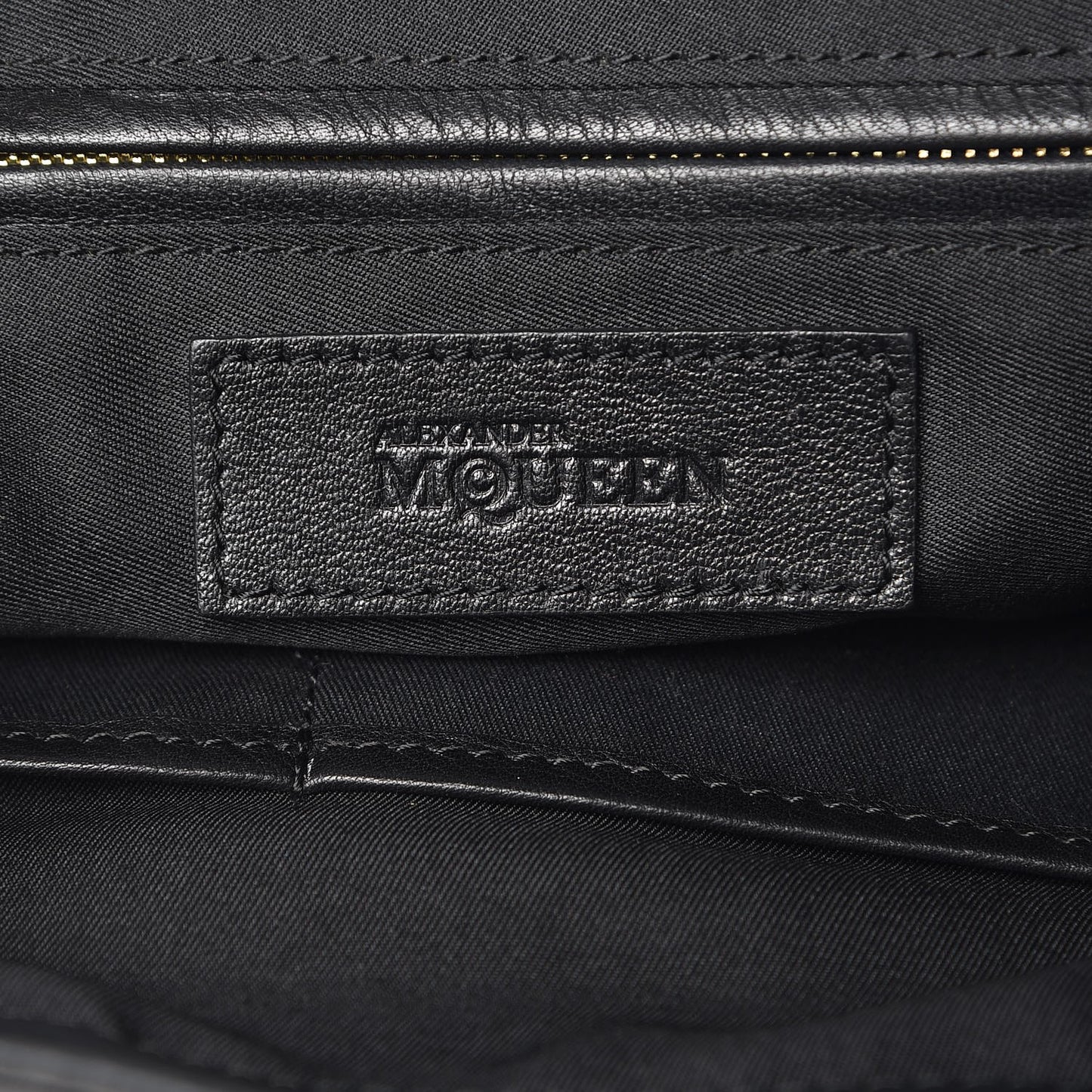 Calfskin Studded Padlock Backpack Black
