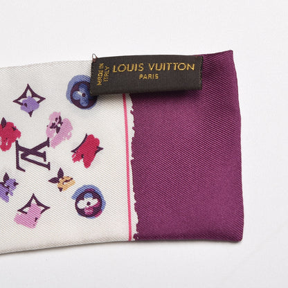 Louis Vuitton Silk Monogram Splash Bandeau Purple 3 of 4