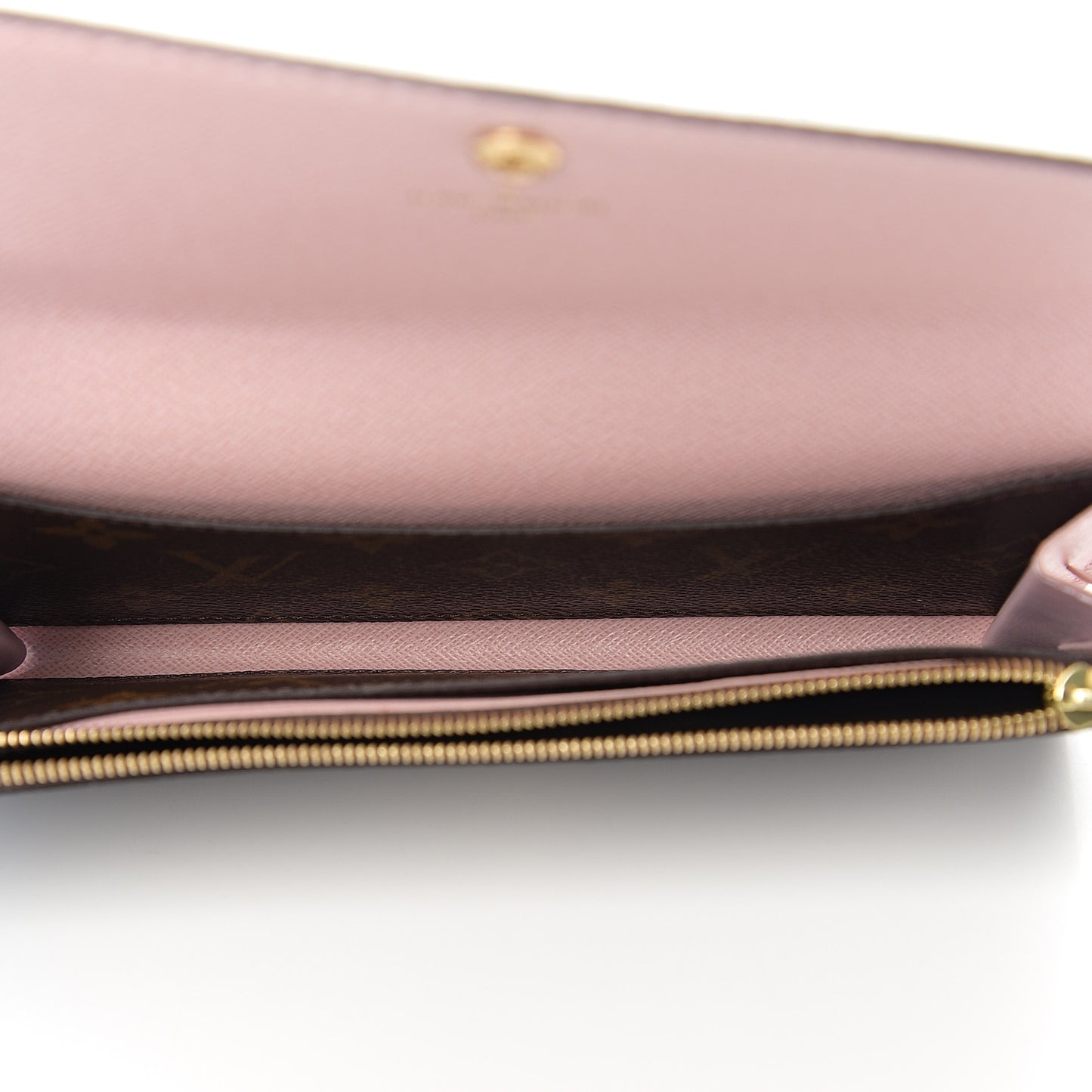 Monogram Emilie Wallet Rose Ballerine