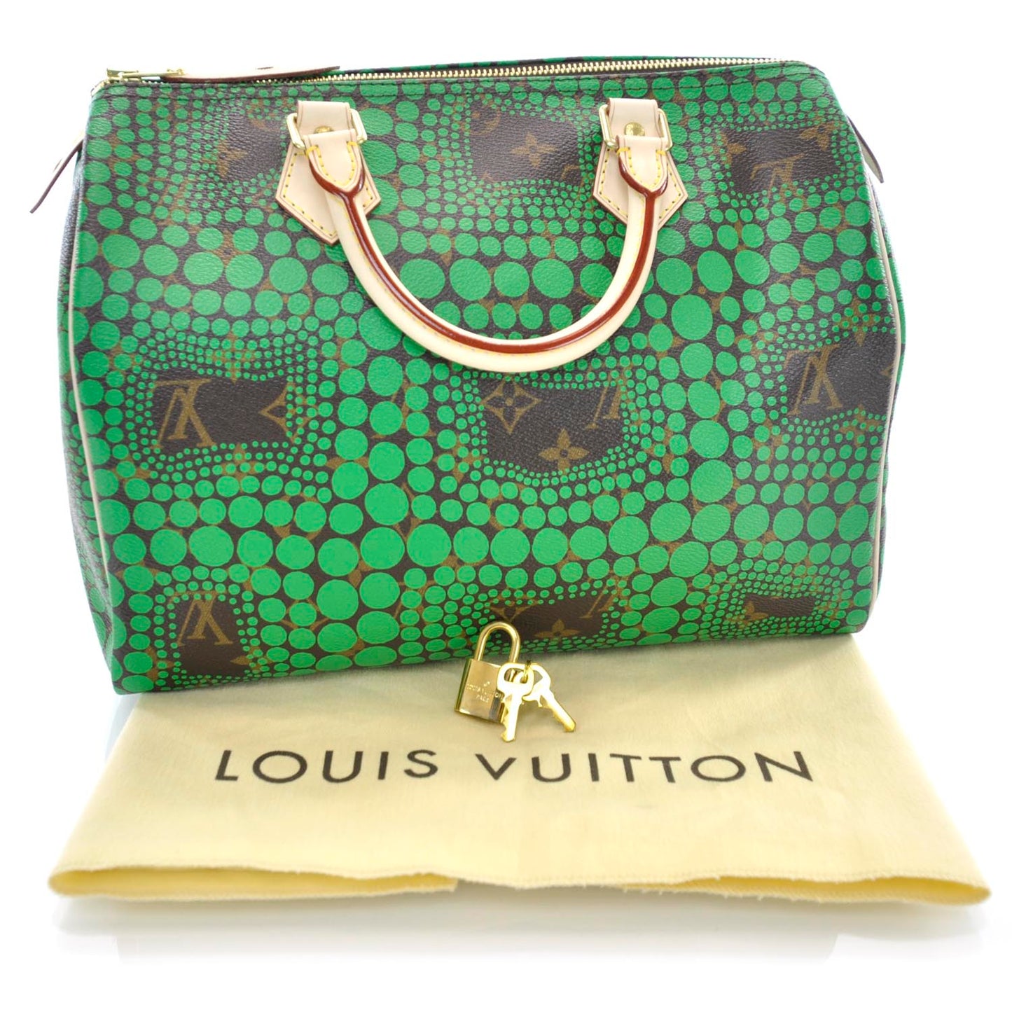Monogram Kusama Town Speedy 30 Green