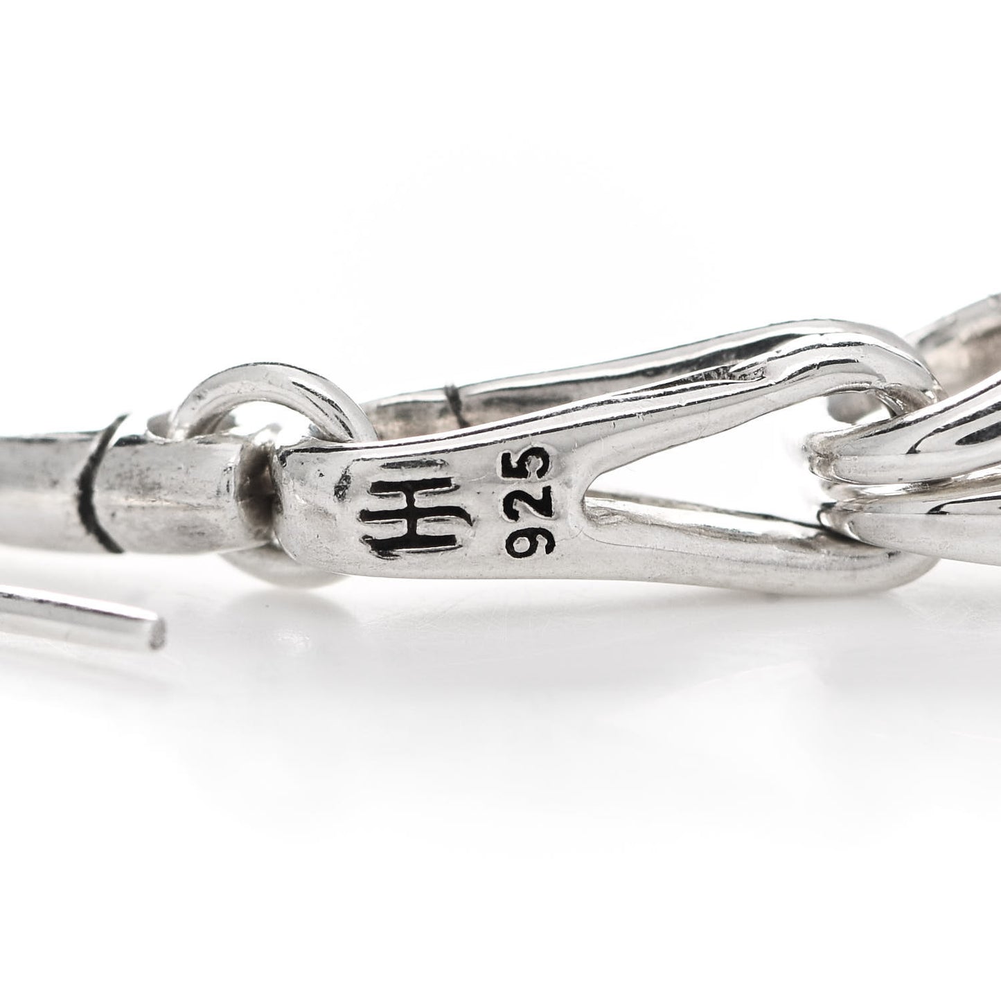 Sterling Silver Bamboo Linear Drop Earrings