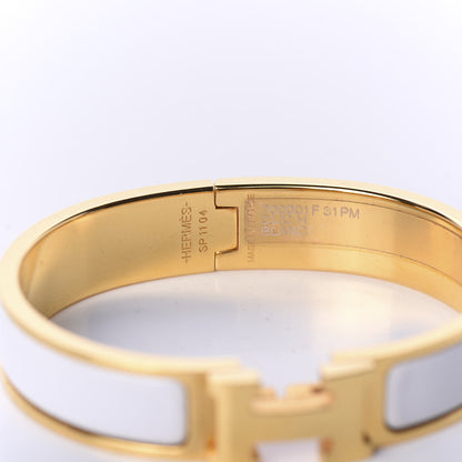 Hermes Enamel Narrow Clic Clac H Bracelet PM White 4 of 5
